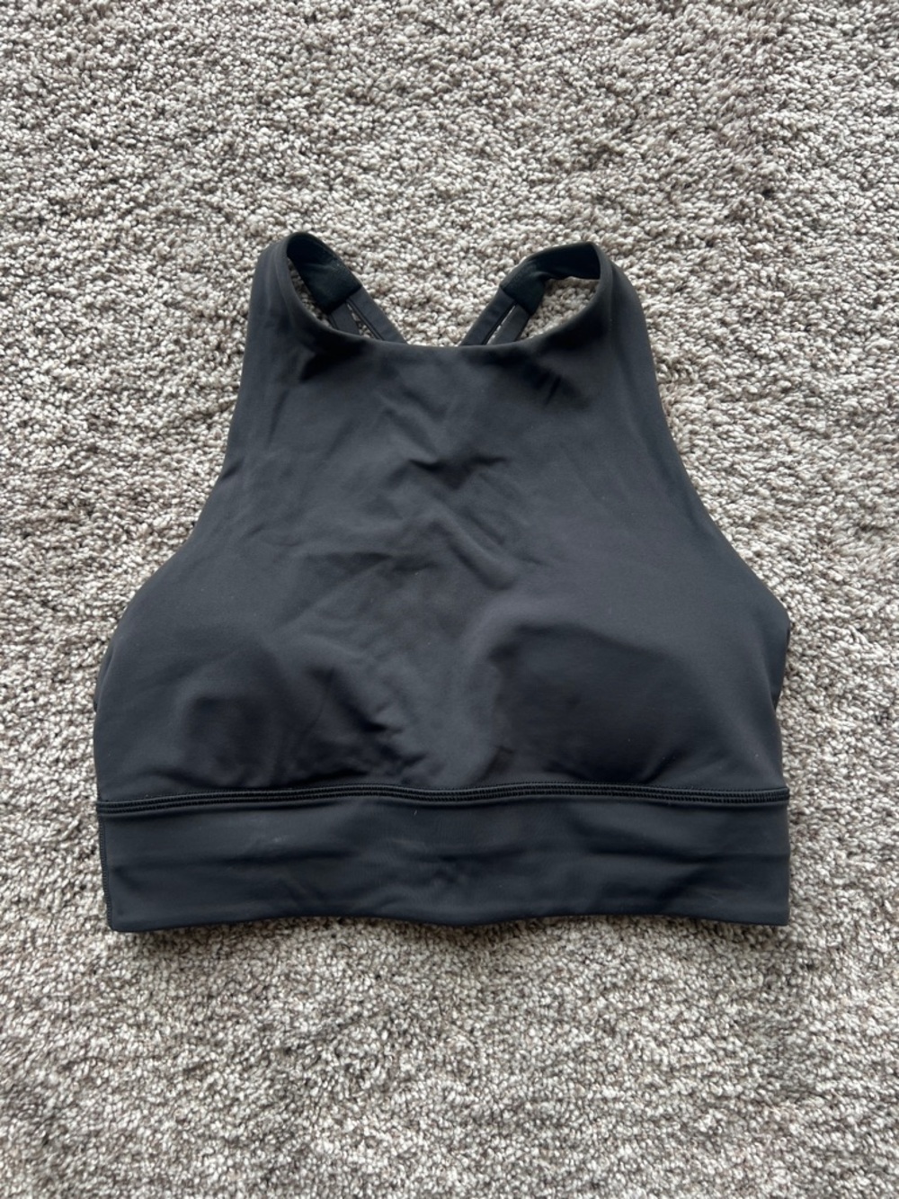 lululemon athletica Black High-Neck Racerback Sports Bra